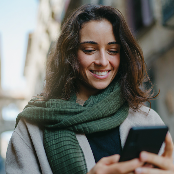 Woman with mobile phone